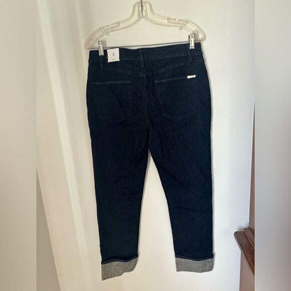 NWT WHBM the mid rise slim ankle cuffed jeans with metallic detail size 4 - Picture 8 of 9